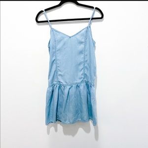 Chambray drop waist dress